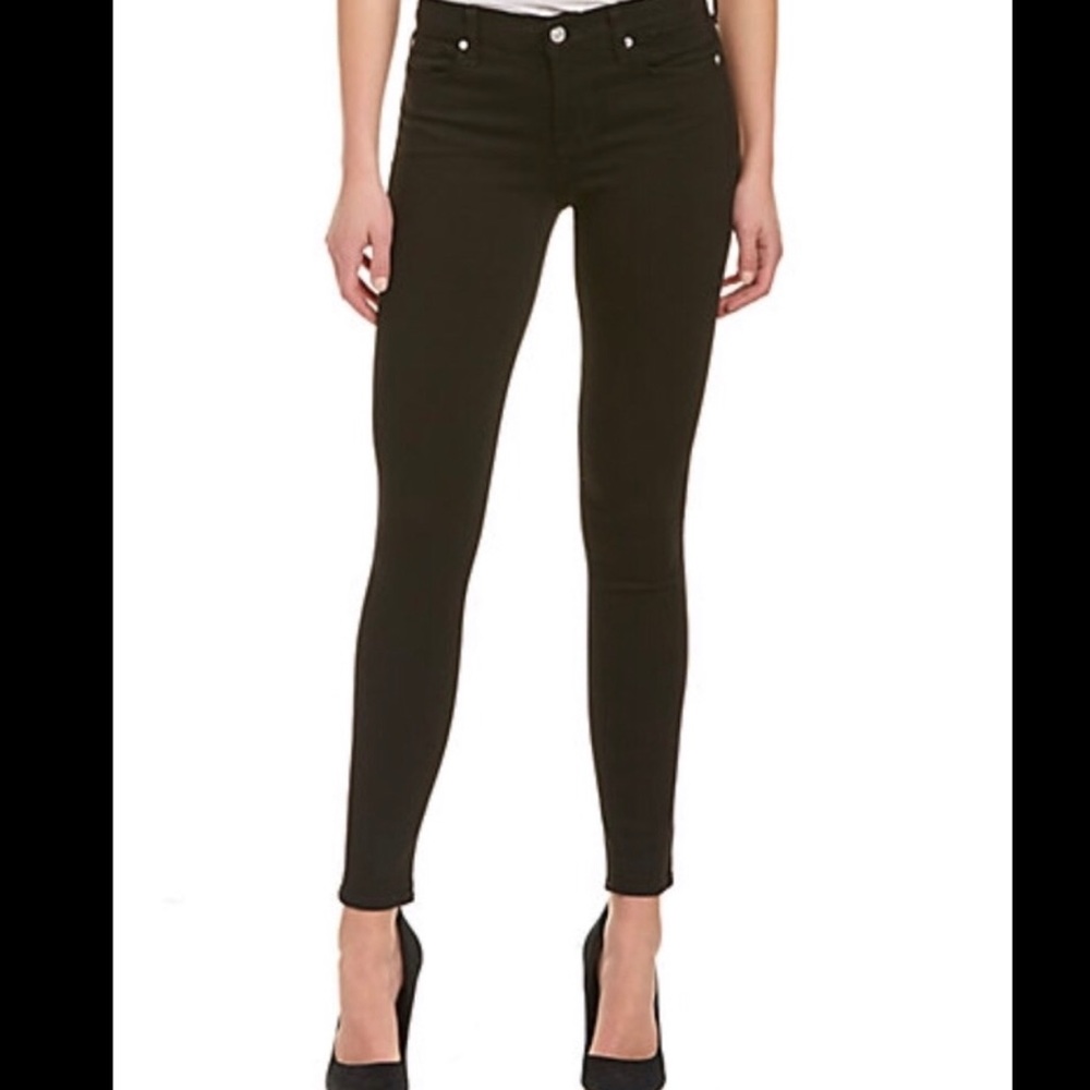 7 For All Mankind Gwenevre Black Skinny Jeans